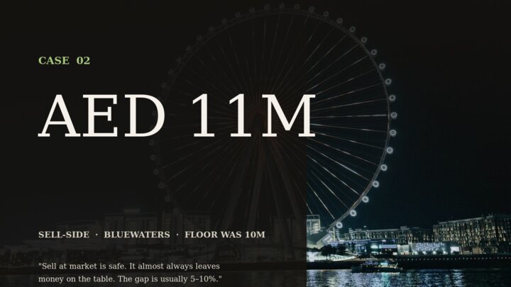 AED 11 млн на Bluewaters, когда минимум был 10 млн